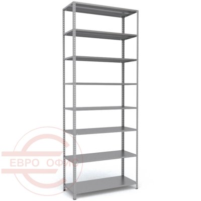 MS-310x120x50 Металлический стеллаж ПРОМЕТ, 8 (Серый полуматовый (RAL 7038))