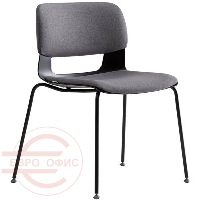 CH0020BKDZ Стул для посетителя BUTTON Fursys, обивка ткань (Серое (371))