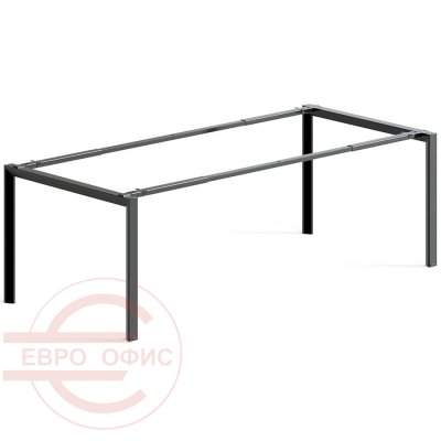 DF-136-02 (Black) Металлокаркас для стола Евро Офис Агат (Черный)