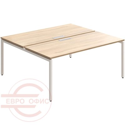 RP-1.1(x2)+F-51 Стол на металлокаркасе Мебель Стиль Rio Project (Швейцарский вяз MS)