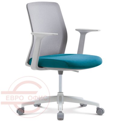 CHA6201WZ Кресло для персонала AROUND Fursys, обивка комбинированный (Голубой (2H4LW))