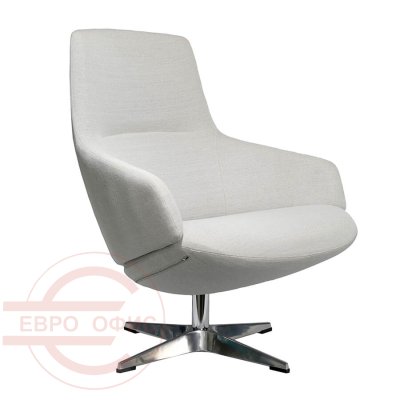 VIP070 Кресло лаунж  Евро Офис, обивка ткань (Серый)