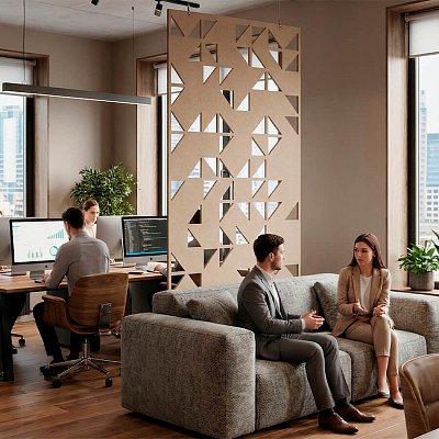 ACO-C-20 Акустическая перегородка ACOUSOUND, Евро Офис 800х9х2400 мм. (Бежевый (AC-02))