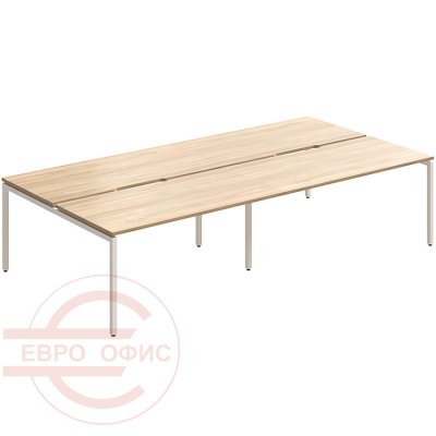 RP-2.2(x4)+F-58 Стол на металлокаркасе Мебель Стиль Rio Project (Швейцарский вяз MS)