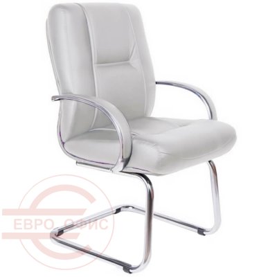 BONN хром Кресло для посетителя  Мирэй Групп, обивка иск. кожа (Белый) BONN хром Кресло для посетителя  Мирэй Групп, обивка иск. кожа (Белый)