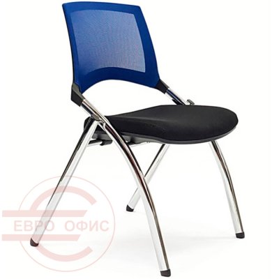 SK-3059 Стул для посетителя  Евро Офис, обивка сетка / ткань (Синий)