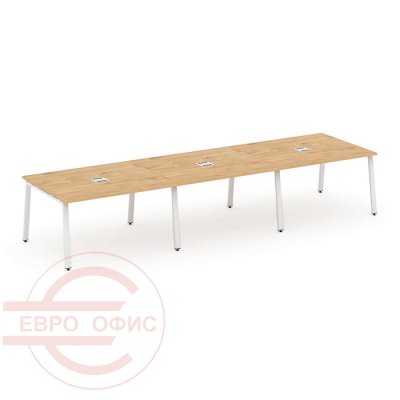 SN-6A.SPRG-053 Стол для переговоров RIVA Стайл Проджект (Тиквуд Светлый/Металл Белый)