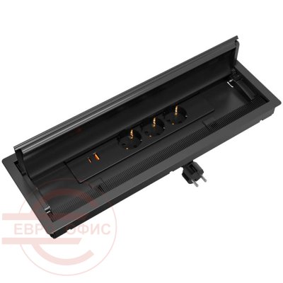 Т193031 PRO врезной блок розеток Profoffice Solo (Чёрный)