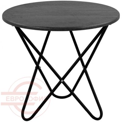 BeautyStyle 20 Журнальный стол Мебелик (серый бетон/черный)