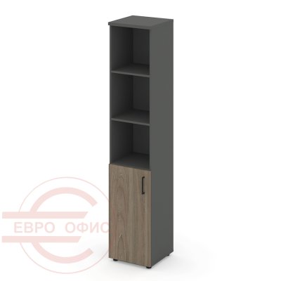 SN.STU-101(L) Шкаф высокий узкий левый RIVA Style Project (Вяз Благородный/Антрацит)
