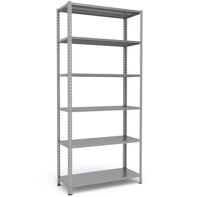 MS-220x100x40 Металлический стеллаж ПРОМЕТ, 6 (Серый полуматовый (RAL 7038))