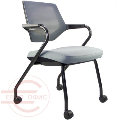 CH4901Z (T301FEU) Кресло для посетителя CLING Fursys, обивка сетка / ткань (Серое (831))