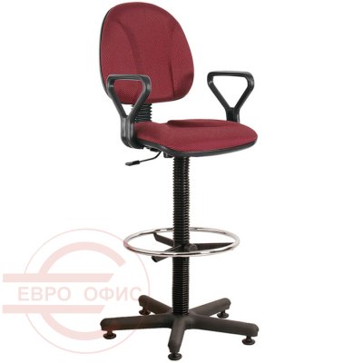 Regal Ring-Base Кресло для персонала Евро Офис, обивка ткань (Бордовый)