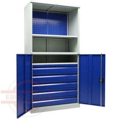 TC-1995/2- 022050 Шкаф инструментальный лёгкий ТС ПРОМЕТ (Корпус (RAL 7038), дверь ящика (RAL 5002).)