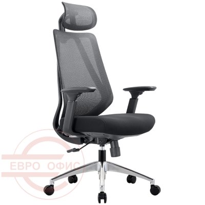 580 Кресло для руководителя Chairman, обивка комбинированный (Чёрный)