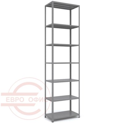 MS-255x70x40 Металлический стеллаж ПРОМЕТ, 7 (Cерый полуматовый (RAL 7038))