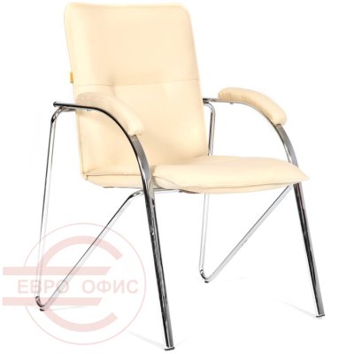 850 Кресло для посетителя  Chairman, обивка экокожа (Бежевый)
