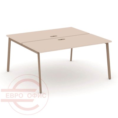 ES.D.RS-2.4-LP Рабочая станция на 2 места RIVA Estetica (Капучино/Металл Латте)