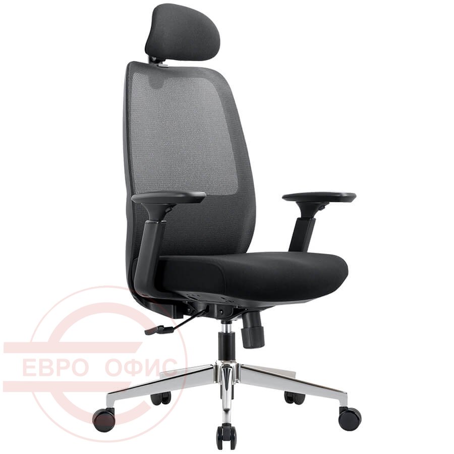 581 Кресло для руководителя Chairman, обивка комбинированный (Чёрный)