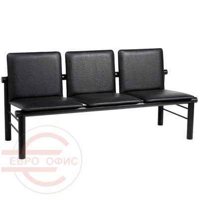 ТЕРРА М СМ 109М-03 Многоместная секция  COMFORUM, обивка экокожа (Черный К01)