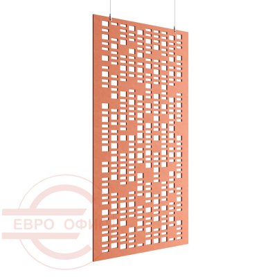 ACO-C-27 Акустическая перегородка 1200х9х2400 мм.  Евро Офис (Оранжевый (AC-19))