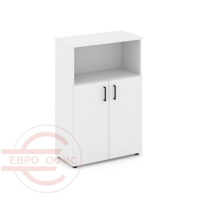 SN.STS-201 Шкаф средний широкий RIVA Style Project (Белый/Металл Белый)