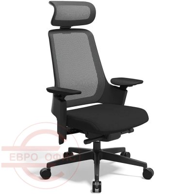 CHXX2410007 Кресло для руководителя GX Fursys, обивка Ткань / сетка (Черный (4C6BK))