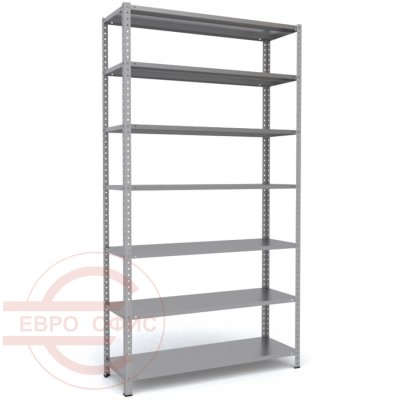 MS-220x120x40 Металлический стеллаж ПРОМЕТ, 7 (Серый полуматовый (RAL 7038))