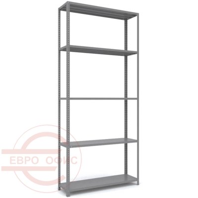 MS_220x100x30 Металлический стеллаж ПРОМЕТ, 5 (Cерый полуматовый (RAL 7038))