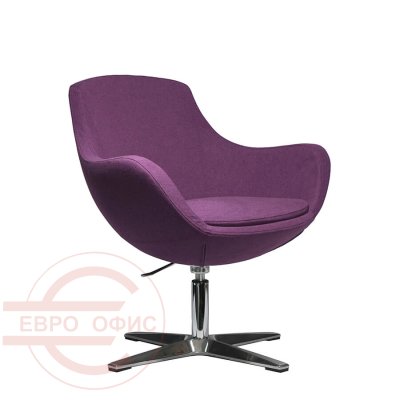 A015 Кресло лаунж  Евро Офис, обивка ткань (Черный)