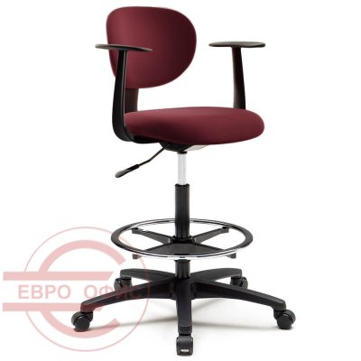 CHN0851Z Кресло для персонала CASHIER CHAIR Fursys, обивка экокожа (Бордовое (A443A))