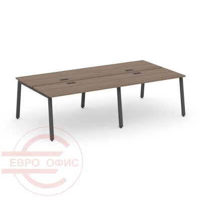 SN-6A.DRS-054 Рабочая станция двухсторонняя RIVA Стайл Проджект (Вяз Благородный/Металл Антрацит)