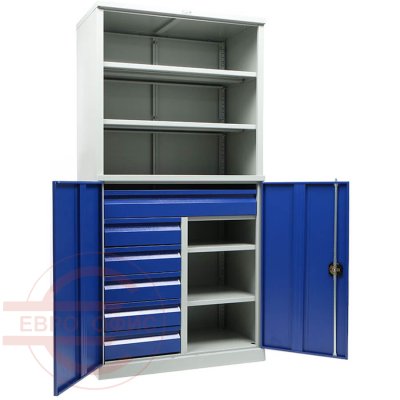 TC-1995/2-102215 Шкаф инструментальный лёгкий ТС ПРОМЕТ (Корпус (RAL 7038), дверь ящика (RAL 5002).)