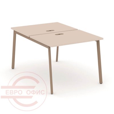ES.D.RS-2.1-LP Рабочая станция на 2 места RIVA Estetica (Капучино/Металл Латте)