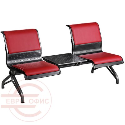 КРУИЗ БП МС3/2-03 Многоместная секция  COMFORUM, обивка экокожа (Красный)