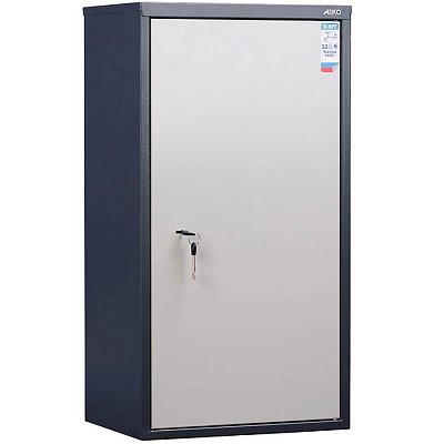 AIKO SL-87Т Бухгалтерский шкаф ПРОМЕТ, ключевой (Корпус – графит (RAL 7024), дверь – светло-серая (RAL 7038))