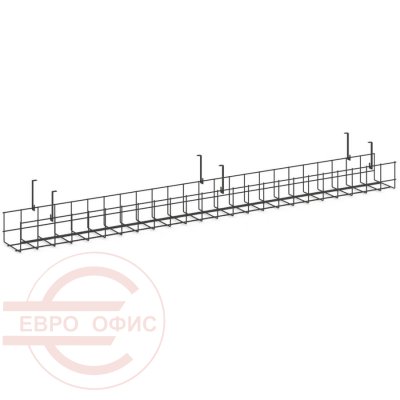 KK-S-100U Кабель-канал П-образный сетчатый узкий RIVA Style Project (Антрацит)