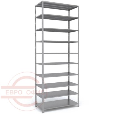 MS-310x120x60 Металлический стеллаж ПРОМЕТ, 10 (Серый полуматовый (RAL 7038))