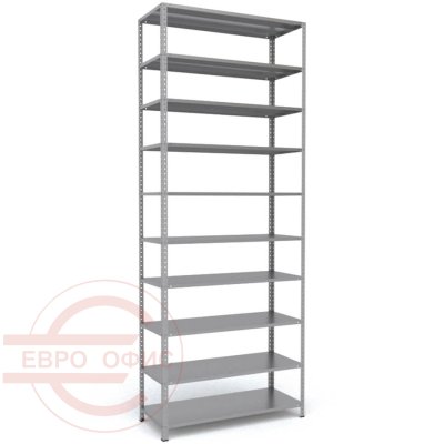 MS-310x120x50 Металлический стеллаж ПРОМЕТ, 10 (Серый полуматовый (RAL 7038))