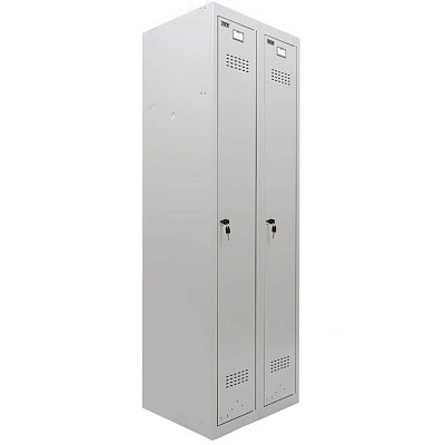 ML 21-60 (ML-11-30 + ML-01-30) Шкаф для одежды и сумок ПРОМЕТ, ключевой (Серый полуматовый (RAL 7038))