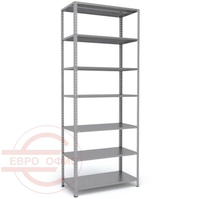 MS-255x100x50 Металлический стеллаж ПРОМЕТ, 7 (Серый полуматовый (RAL 7038))