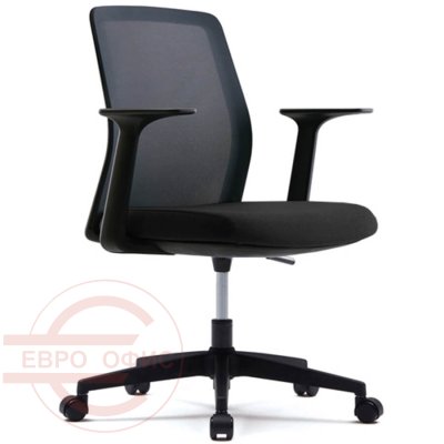AROUND CH6201Z Кресло для персонала Fursys, обивка комбинированный (Чёрное (2H6B))