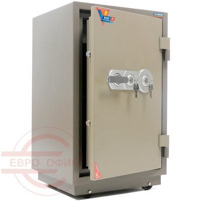 FRS-80.T-KL Огнестойкий сейф VALBERG, два ключевых (Молотковая эмаль - коричневая)