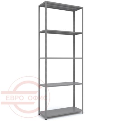 MS_255x100x40 Металлический стеллаж ПРОМЕТ, 5 (Cерый полуматовый (RAL 7038))