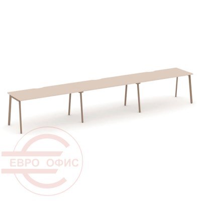 ES.RS-3.4-VP Рабочая станция на 3 места RIVA Estetica (Капучино/Металл Латте)