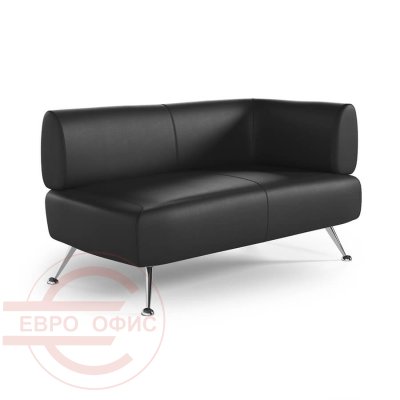 В-8 Диван-модуль двухместный левый Вейт Про (Черный (Oregon 16))