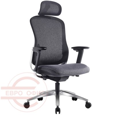 7002-1 Кресло для руководителя  Евро Офис, обивка ткань (Черный)