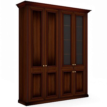 Dan-60 Шкаф двойной Мебель Стиль Dante (орех бреннерский/орех темный)