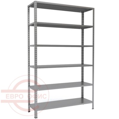 MS-200x120x40 Металлический стеллаж ПРОМЕТ, 6 (Серый полуматовый (RAL 7038))