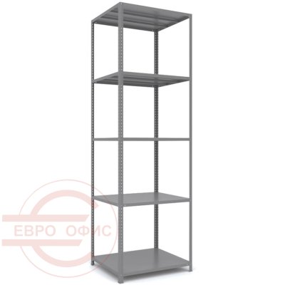 MS_220x70x60 Металлический стеллаж ПРОМЕТ, 5 (Cерый полуматовый (RAL 7038))